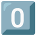 อีโมจิ ปุ่มกดเลข: 0 บน Google