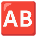 Google üzerinde AB düğmesi (kan grubu) emojisi