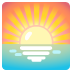 Zonsopgang-emoji op Google