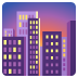 Emoji Città al tramonto su Google