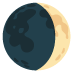 Waxing Crescent Moon emoji on Google