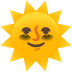 Emoji Sol con cara en Google