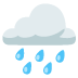 Google での 雨雲 絵文字