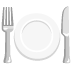 Fork and Knife with Plate emoji on Google