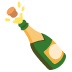 Emoji Botol dengan penutup gabus terbuka pada Google