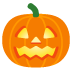 Emoji Jack-o-lantern di Google