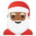 Emoji Babbo Natale: carnagione abbastanza scura su Google