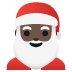 Santa Claus: Dark Skin Tone emoji on Google