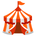 Circus Tent emoji on Google