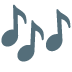 Google での 複数の音符 絵文字