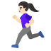 Emoji Donna che corre: carnagione chiara su Google