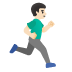Emoji Uomo che corre: carnagione chiara e a destra su Google
