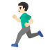 Man Running: Light Skin Tone emoji on Google