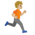 Laufende Person: mittelhelle Hautfarbe, nach rechts-Emoji auf Google