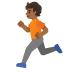 Emoji Persona che corre: carnagione abbastanza scura su Google