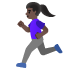 Emoji Donna che corre: carnagione scura su Google