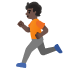 Emoji Persona che corre: carnagione scura su Google