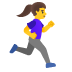 Emoji Donna che corre: a destra su Google