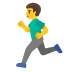 Emoji Lelaki berlari pada Google