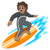 Person Surfing: Medium Skin Tone emoji on Google