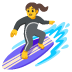 Emoji Wanita meluncur air pada Google