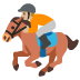 Pferderennen: mittelhelle Hautfarbe-Emoji auf Google