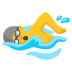 Man Swimming emoji on Google