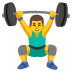 Man Lifting Weights emoji on Google