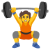 Gewichtheber(in)-Emoji auf Google