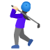 Woman Golfing: Light Skin Tone emoji on Google