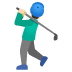 Man Golfing: Light Skin Tone emoji on Google