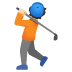 Emoji Persona che gioca a golf: carnagione chiara su Google