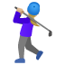 Woman Golfing: Medium-Light Skin Tone emoji on Google