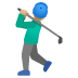 Man Golfing: Medium-Light Skin Tone emoji on Google