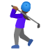 Woman Golfing: Medium-Dark Skin Tone emoji on Google