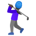Emoji Mulher golfista: pele escura no Google