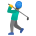 Emoji Pria bermain golf di Google