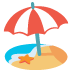 Emoji Spiaggia con ombrellone su Google