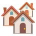 Houses emoji on Google