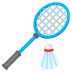 Badminton-emoji op Google