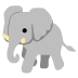 Google での ゾウ 絵文字