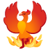 Emoji Burung phoenix pada Google