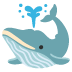 Blasender Wal-Emoji auf Google
