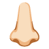 Nose: Light Skin Tone emoji on Google