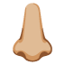 Nose: Medium-Light Skin Tone emoji on Google