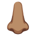 Nose: Medium Skin Tone emoji on Google