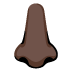 Nose: Dark Skin Tone emoji on Google