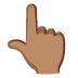 Emoji Indice alzato: carnagione olivastra su Google