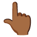 Emoji Jari telunjuk tunjuk hala ke atas: ton kulit sederhana gelap pada Google