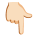 Nach unten weisender Zeigefinger: helle Hautfarbe-Emoji auf Google
